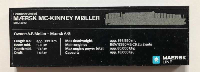 Lego Stickered Assembly 12 x 4 with 'MÆRSK MC-KINNEY MØLLER' and Maersk Logo Pattern (Sticker) - Set 10241