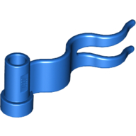 Lego Flag 4 x 1 Wavy [First Wave Right] / Blue