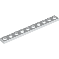 Lego Plate 1 x 10 / White