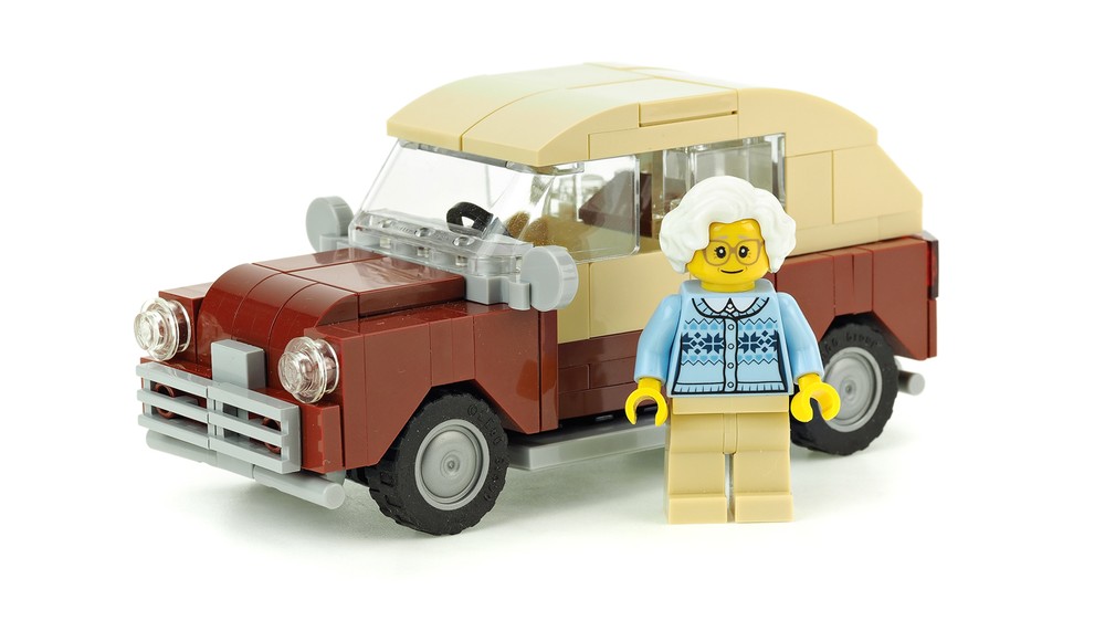 Lego Dark red vintage car