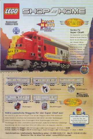 Lego 2002 Insert - World Club Magazine German - September/October