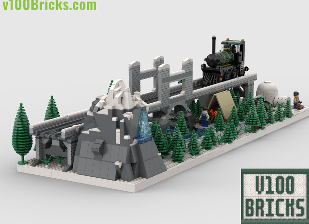 Lego Winter Forest Train