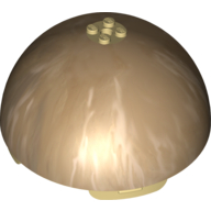 Lego Dome Hemisphere 11 x 11 with 2 x 2 Studs on Top and Marbled Tan Bespin Print [9678]