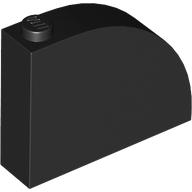 Lego Brick Curved 1 x 4 x 3 / Black