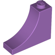 Lego Brick Curved 1 x 3 x 2 Inverted [Inside Bow] / Medium Lavender
