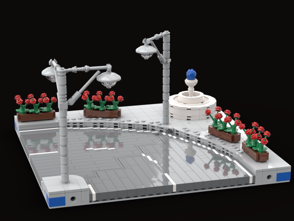 Lego curved road