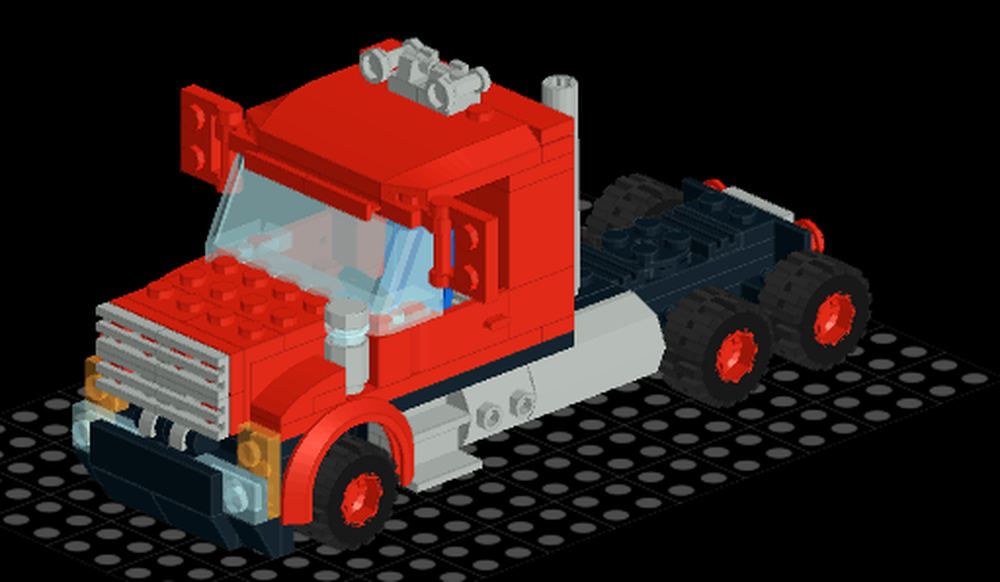 Lego red mack/peterbuilt truck