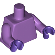 Lego Torso, Medium Lavender Arms, Dark Purple Hands [Plain] / Medium Lavender