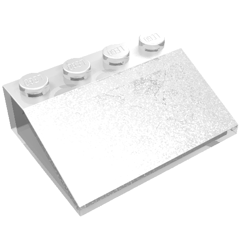 Lego Brick Sloped 33° 3 x 4 / Trans-Clear
