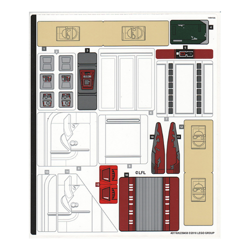 Lego Sticker Sheet 2 for Set 75222-1