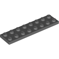 Lego Plate 2 x 8 / Dark Bluish Gray