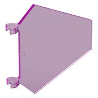 Lego Flag 5 x 6 Hexagonal with U Clips / Trans-Dark Pink