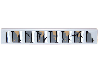 Lego Tile 1 x 6 with Bricks and Cracks Pattern Type 2 (Sticker) - Set 9473