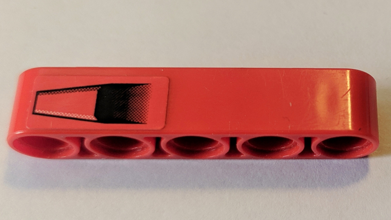 Lego Technic, Liftarm Thick 1 x 5 with Vent Pattern (Sticker) - Set 42005