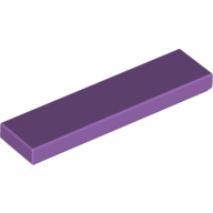 Lego Tile 1 x 4 with Groove / Medium Lavender