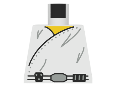 Lego Torso SW Wrap-Around Tunic and Utility Belt Pattern / White