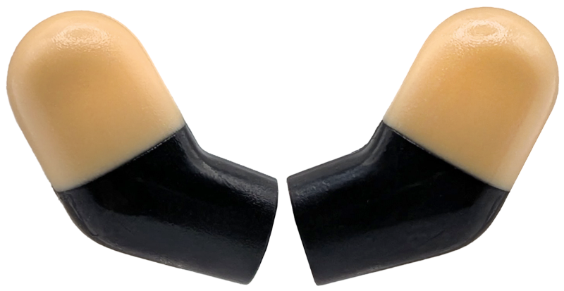 Lego Arm, (Matching Left and Right) Pair with Molded Medium Tan Short Sleeves  Pattern