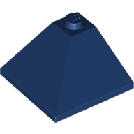 Lego Brick Sloped 33° 3 x 3 Double Convex / Dark Blue