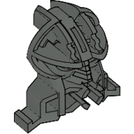 Lego Large Figure Head Connector Block (Tohunga) / Dark Gray