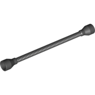 Lego Flexible Hose 8.5L with Tabless Ends (Fixed Ends same color as Tube) / Black