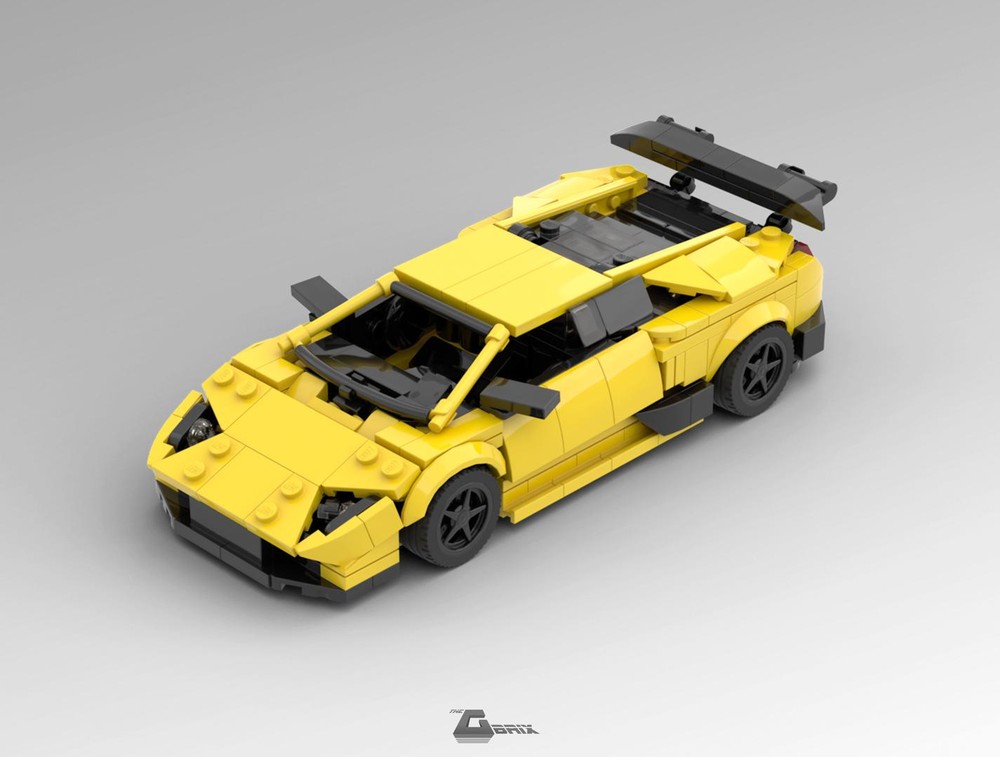 Lego Lamborghini Murcielago SV 8stud wide - Yellow
