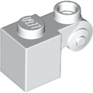 Lego Brick Special 1 x 1 with Scroll with Open Stud / White
