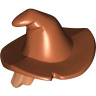 Lego Hair and Hat, Floppy Witch Hat with Nougat Hair Print
