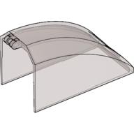 Lego Windscreen 8 x 4 x 5 Canopy with 2 Fingers with Headlights and Res-Q Print / Trans-Brown