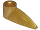 Lego Bionicle 1 x 3 Tooth with Axle Hole (Bohrok Eye) / Pearl Gold
