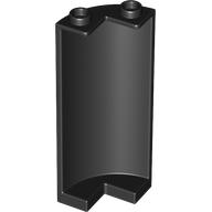 Lego Cylinder Quarter 2 x 2 x 5 (Wall) / Black