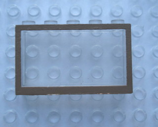 Lego Modulex Window 1 x 5 x 3 with Brown Border Print