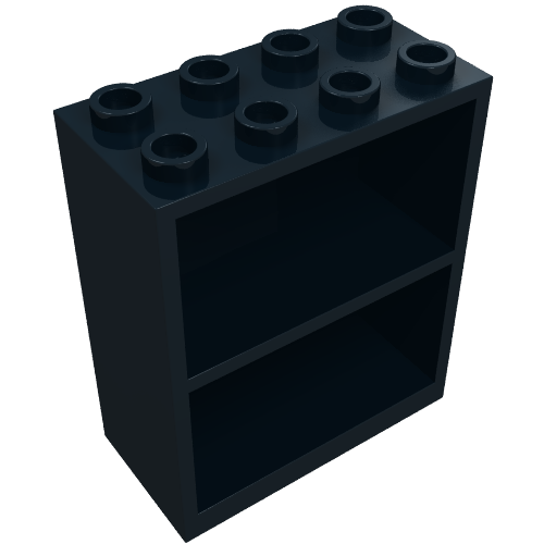 Lego Homemaker Bookcase/Cupboard 2 x 4 x 4 / Black