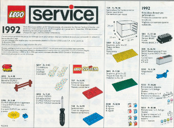 Lego 1992 Medium Service Packs Swiss (922044-CH)
