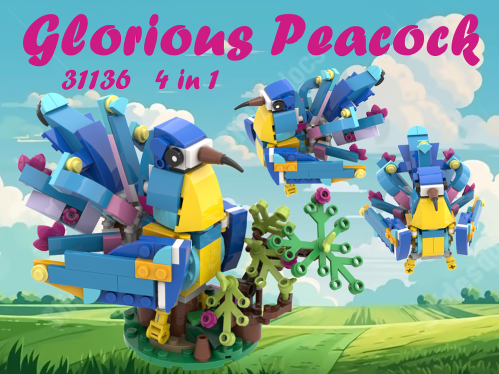 Lego THE GLORIOUS PEACOCK (31136 alternative build)