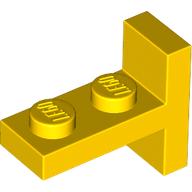 Lego Bracket 1 x 2 with 1 x 2 Vertical Studs / Yellow