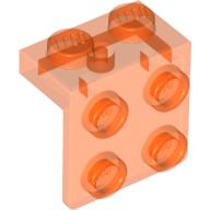 Lego Bracket 1 x 2 - 2 x 2 / Trans-Neon Orange
