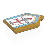 Lego Tile Special 2 x 3 Pentagonal with London Coat of Arms, Medium Azure Border Print