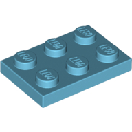 Lego Plate 2 x 3 / Medium Azure