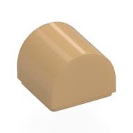 Lego Brick Curved 1 x 1 x 2/3 Double Curved Top, No Studs / Warm Tan