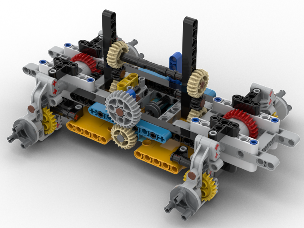 Lego compact AWD crawler (4 wheel drive all wheel steering)