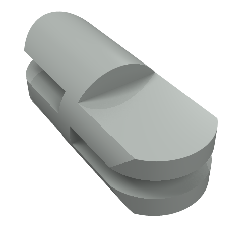 Lego Arm Piece Straight with 2 and 3 Fingers / Light Gray