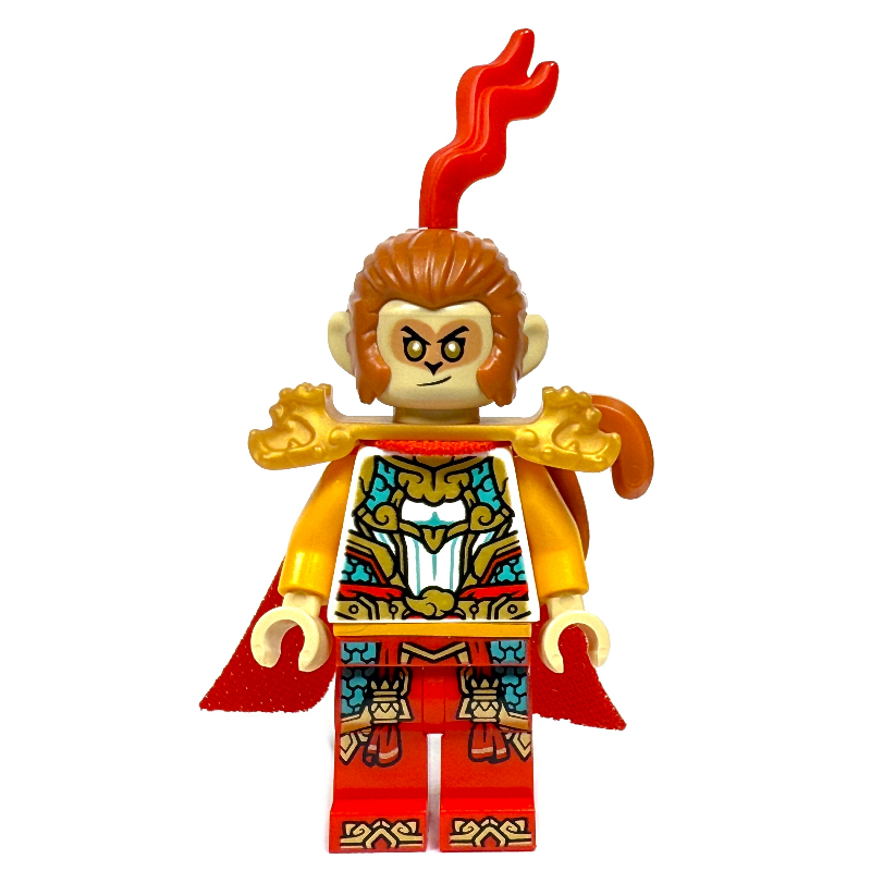Lego Monkey King, White Armor, Red Split Cape