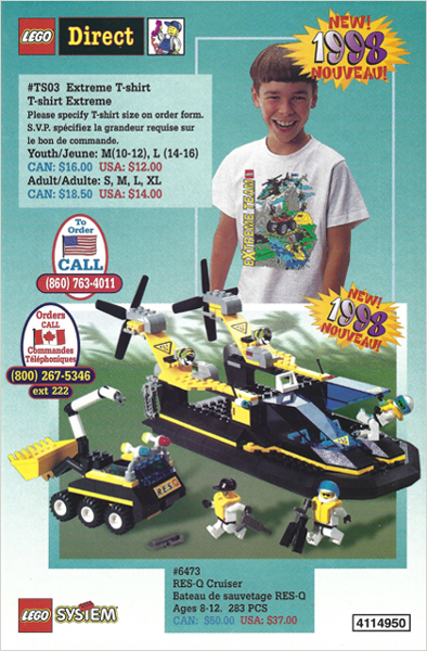 Lego 1998 Insert - LEGO Direct - US/Canadian (4114950)