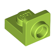 Lego Bracket 1 x 1 - 1 x 1 Inverted / Lime