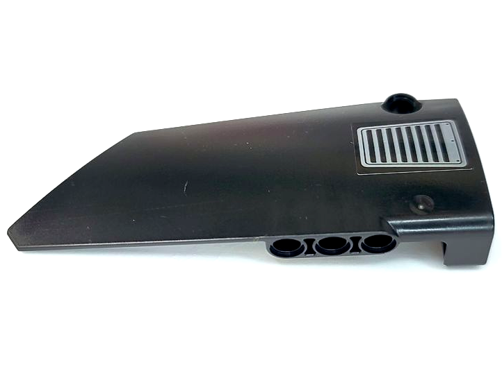 Lego Technic, Panel Fairing #18 Large Smooth, Side B with Dark Bluish Gray Air Vents Pattern (Sticker) - Set 8081 / Black