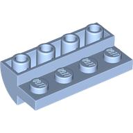 Lego Brick Curved Inverted 2 x 4 with 1 x 4 Cutouts / Bright Light Blue