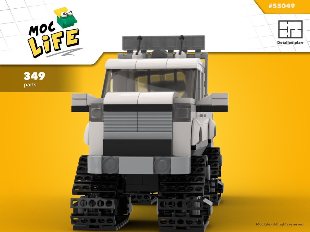 Lego Toyota Tundra quad cab long bed wheels tracks