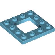 Lego Plate Special 4 x 4 with 2 x 2 Opening / Medium Azure