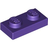 Lego Plate 1 x 2 / Dark Purple