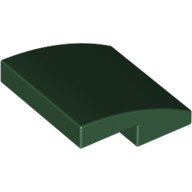 Lego Brick Curved 2 x 2 x 2/3 / Dark Green
